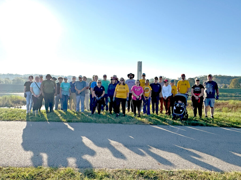 The Rotary Club of Dayton partnered with the Kettering Rotary Club and Miami Conservancy District to clean up the Great Miami river.