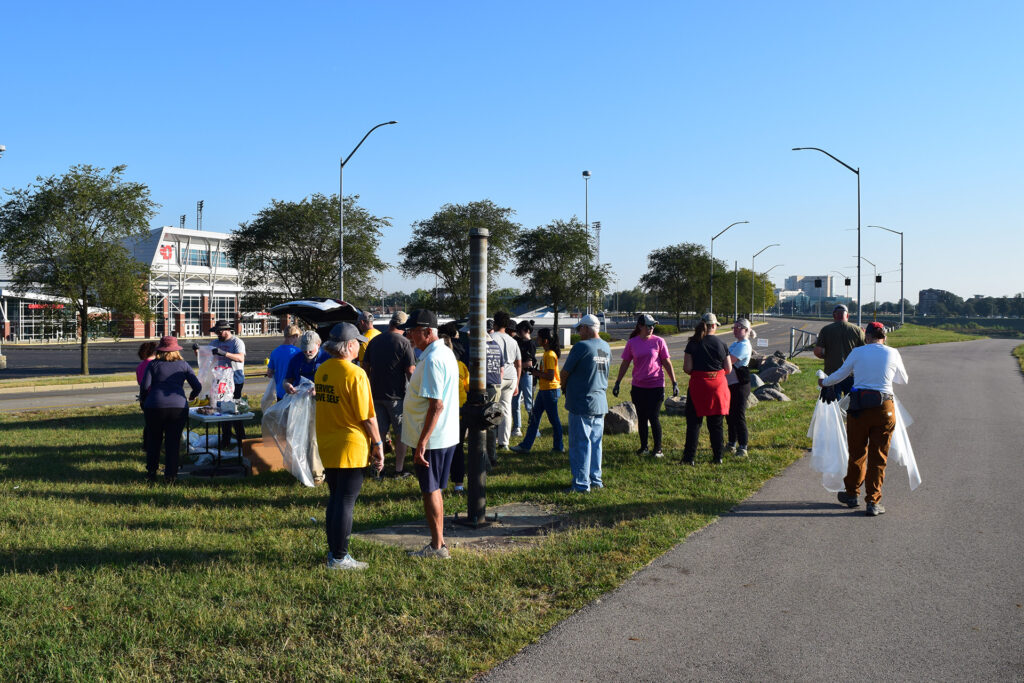 The Rotary Club of Dayton partnered with the Kettering Rotary Club and Miami Conservancy District to clean up the Great Miami river.