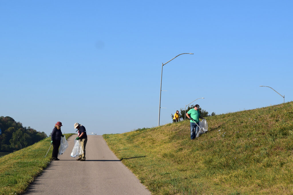 The Rotary Club of Dayton partnered with the Kettering Rotary Club and Miami Conservancy District to clean up the Great Miami river.