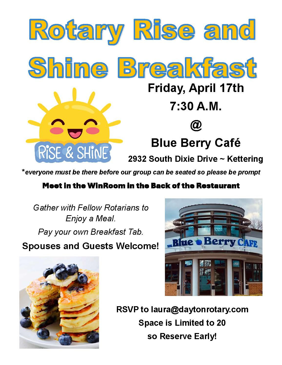 Rotary Rise & Dine April 2026 Flier